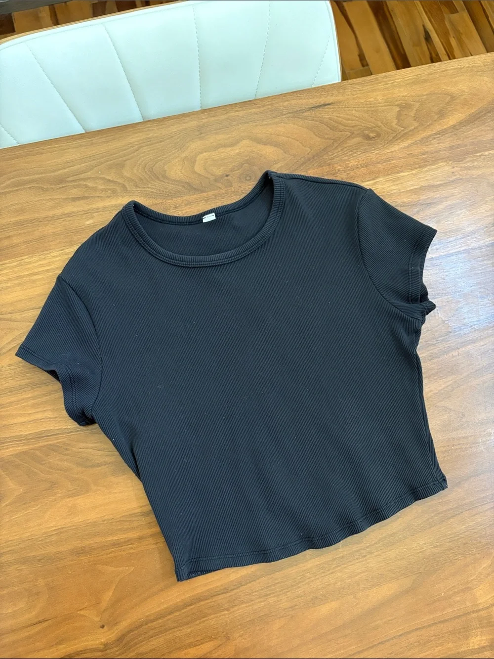 Alo Yoga Cropped Ribbed Tee Size XS